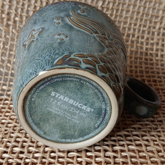 Starbucks Siren Mermaid Tail 2014 Anniversary Collection Coffee Mug Cup 12 Oz. - Picture 7 of 11